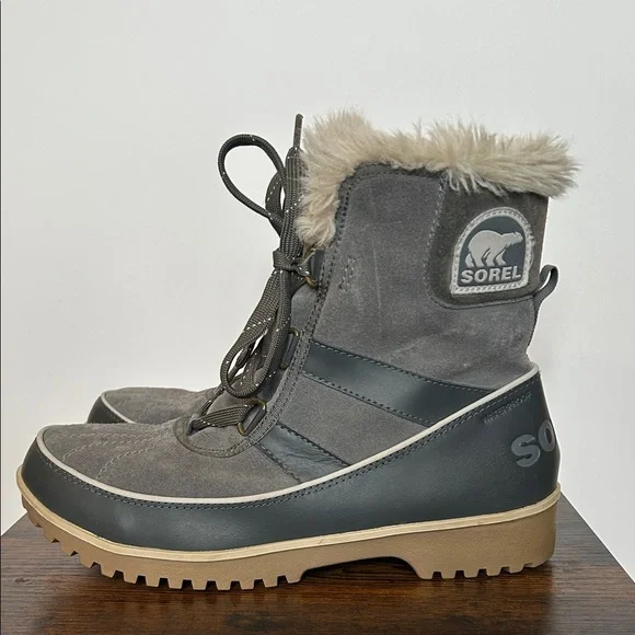 Sorel Tivoli II Quarry Gray Waterproof Short Boots Size 10 - Picture 4 of 11